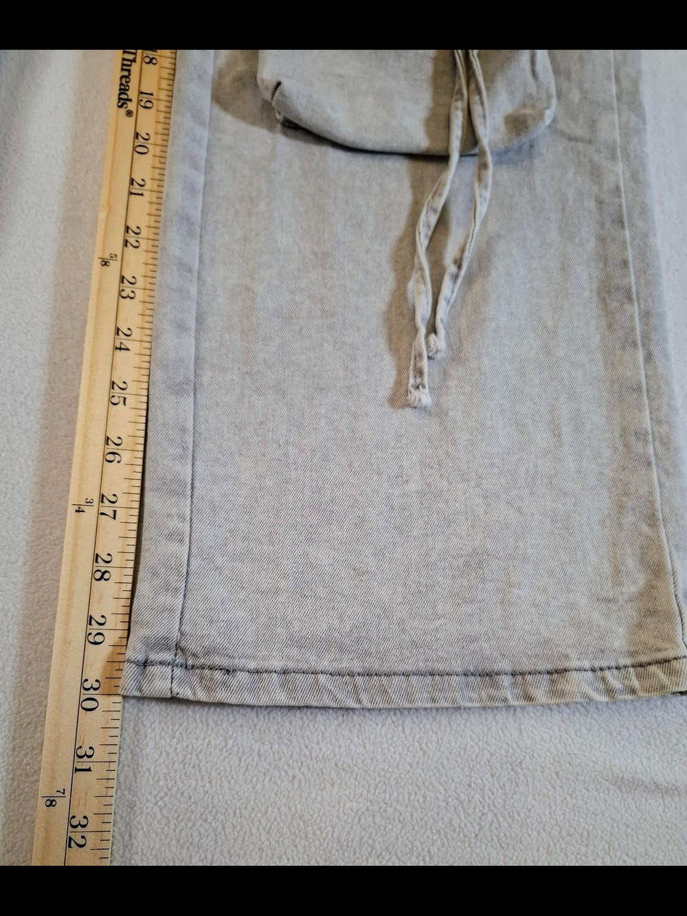 VIP Women’s Size 7 Gray Wide Leg Cargo Jeans - Picture 9 of 10